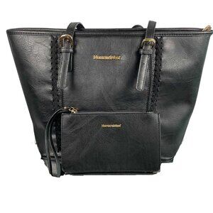 Montana West 3-piece Crossbody-Tote-Wallet in Black
